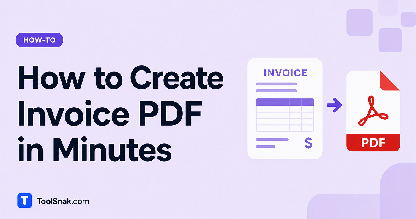How to Create an Invoice PDF (Free & Instant)