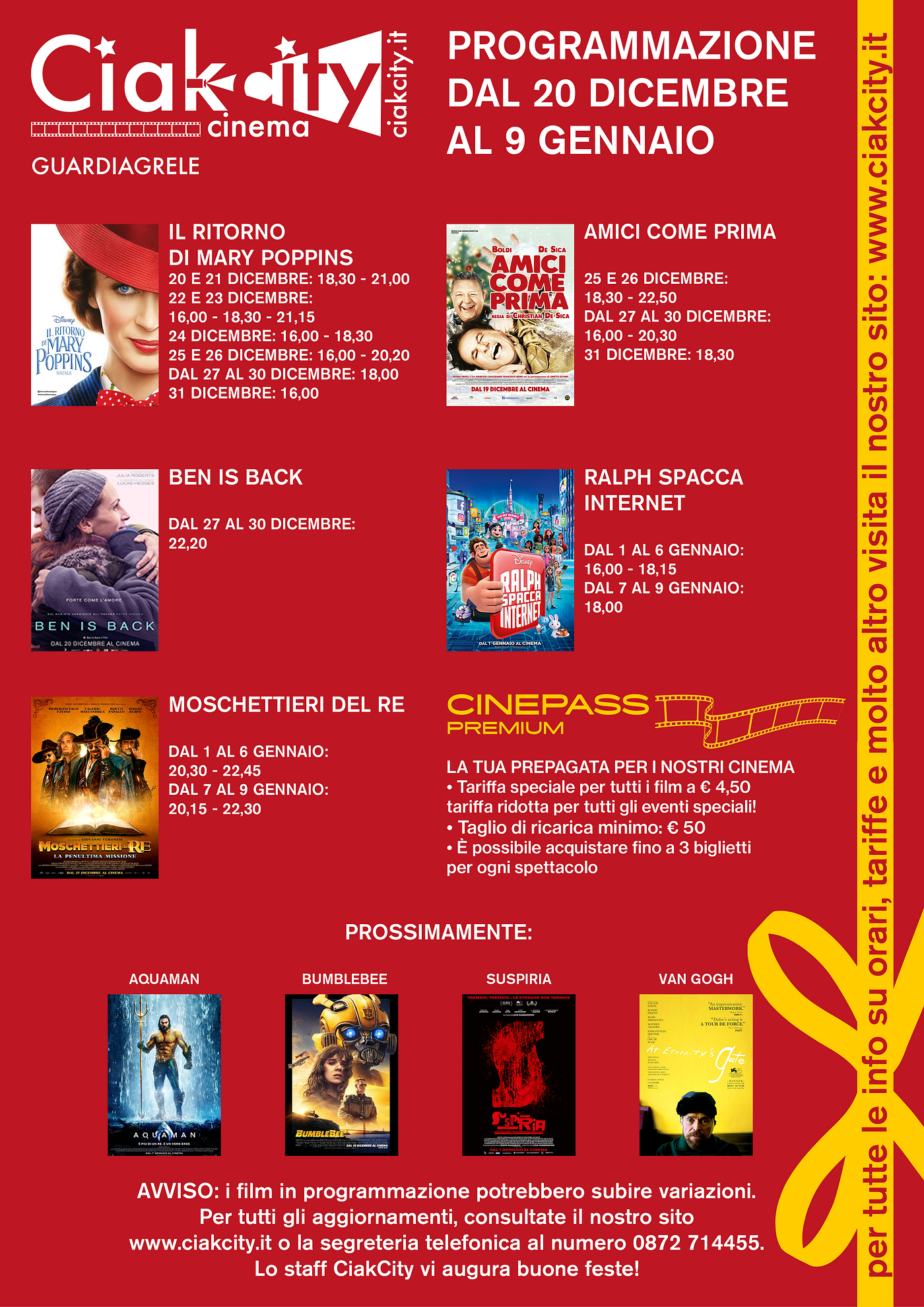 I film da non perdere durante le feste di Natale a Guardiagrele