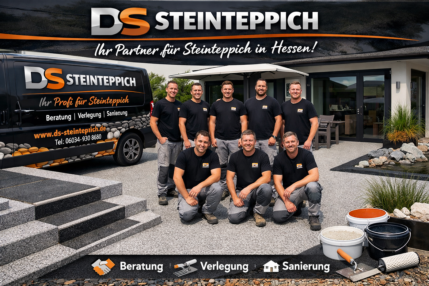 Steinteppich verlegen in Hessen vom Experten | DS Steinteppich