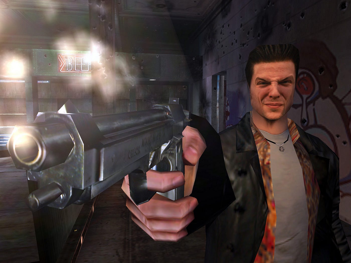 Max Payne's original face and voice team up to prove that 20 years later,  he's still got it