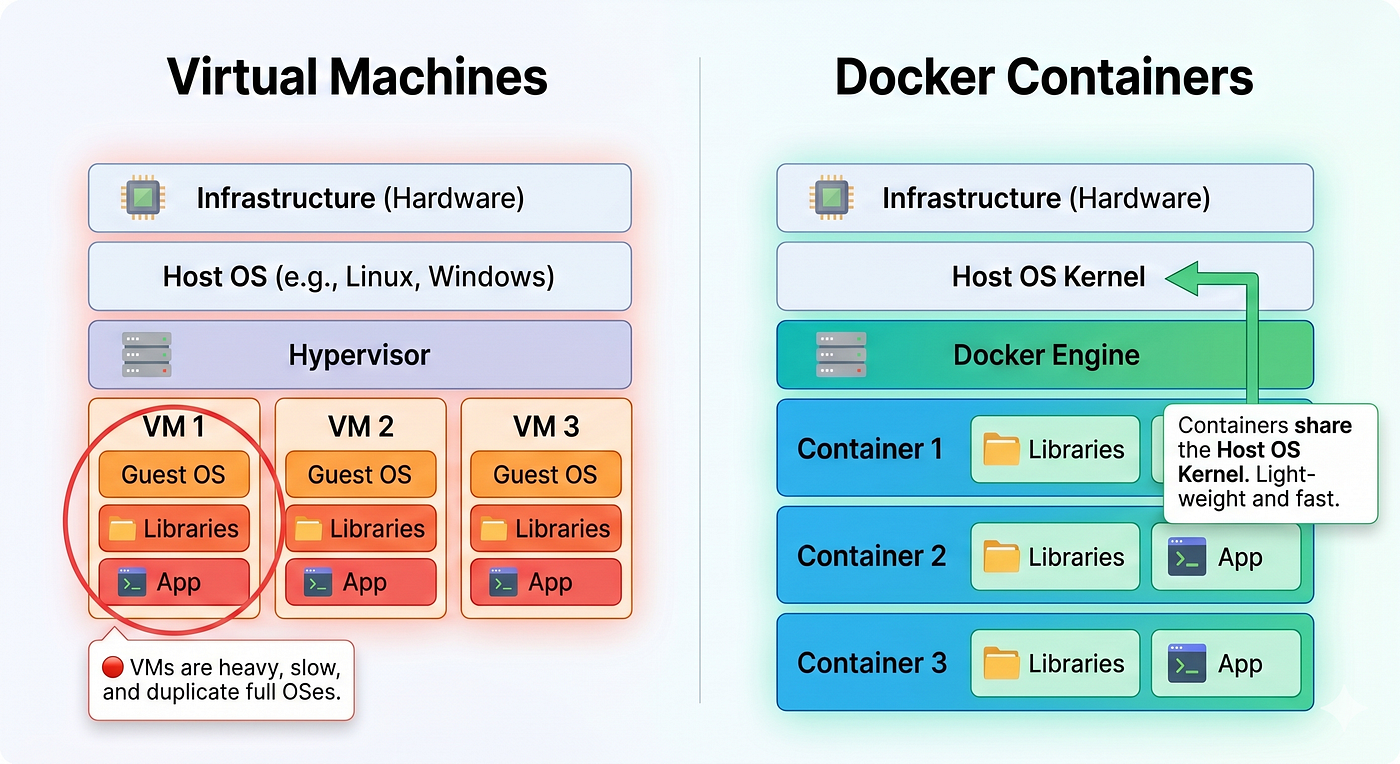Docker Explained for Beginners: What It Is, Why We Need It, and How It Actually Works