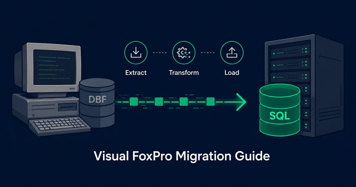 Learn how to migrate from Visual FoxPro to SQL Server, MySQL or PostgreSQL. Step-by-step guide with tools, tips and expert support.