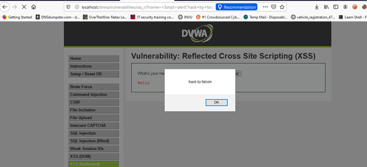 DVWA 1.9+: XSS Stored with OWASP ZAP