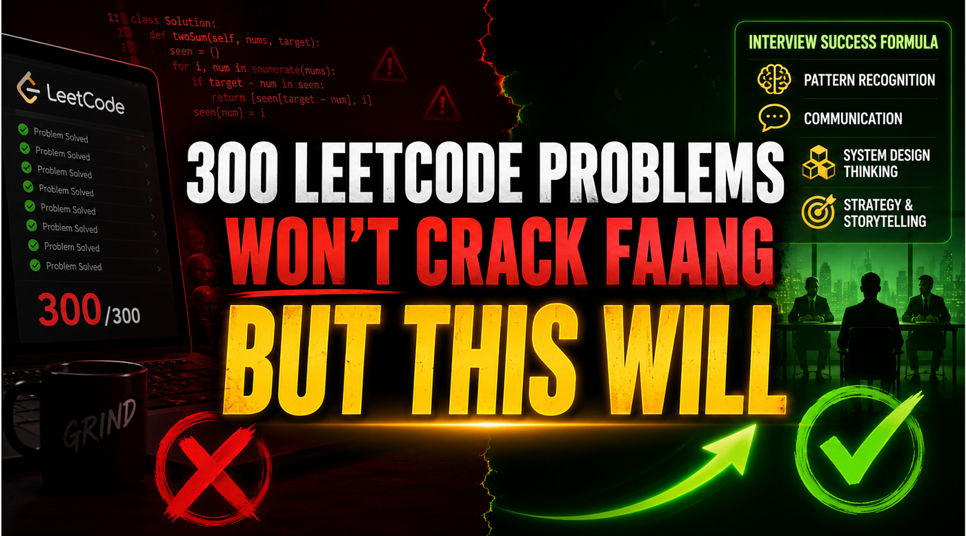 Solving 300 LeetCode Problems Won’t Crack FAANG Interview, But This Will