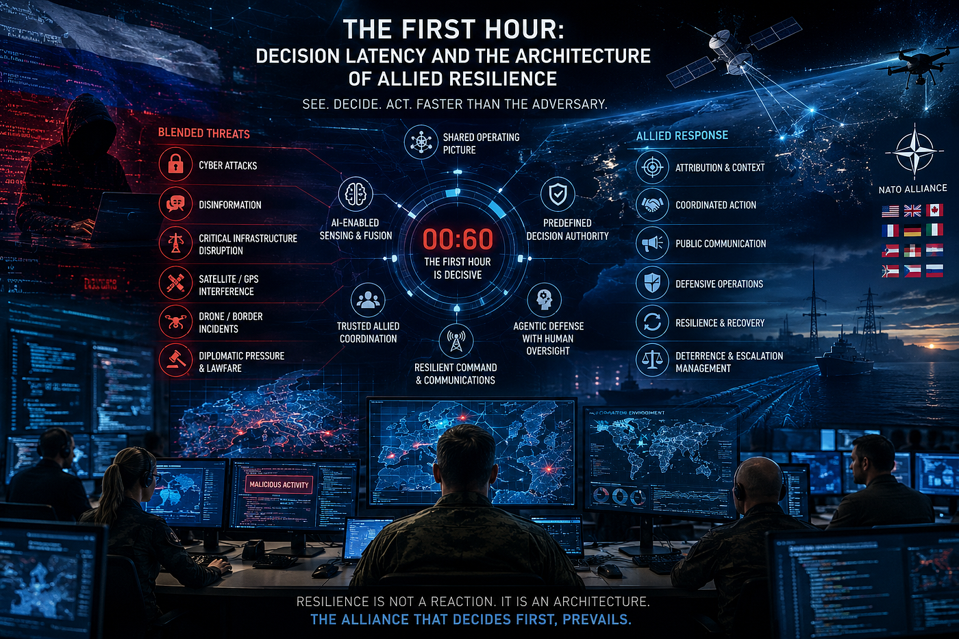The First Hour: Decision Latency and the Architecture of Allied Resilience