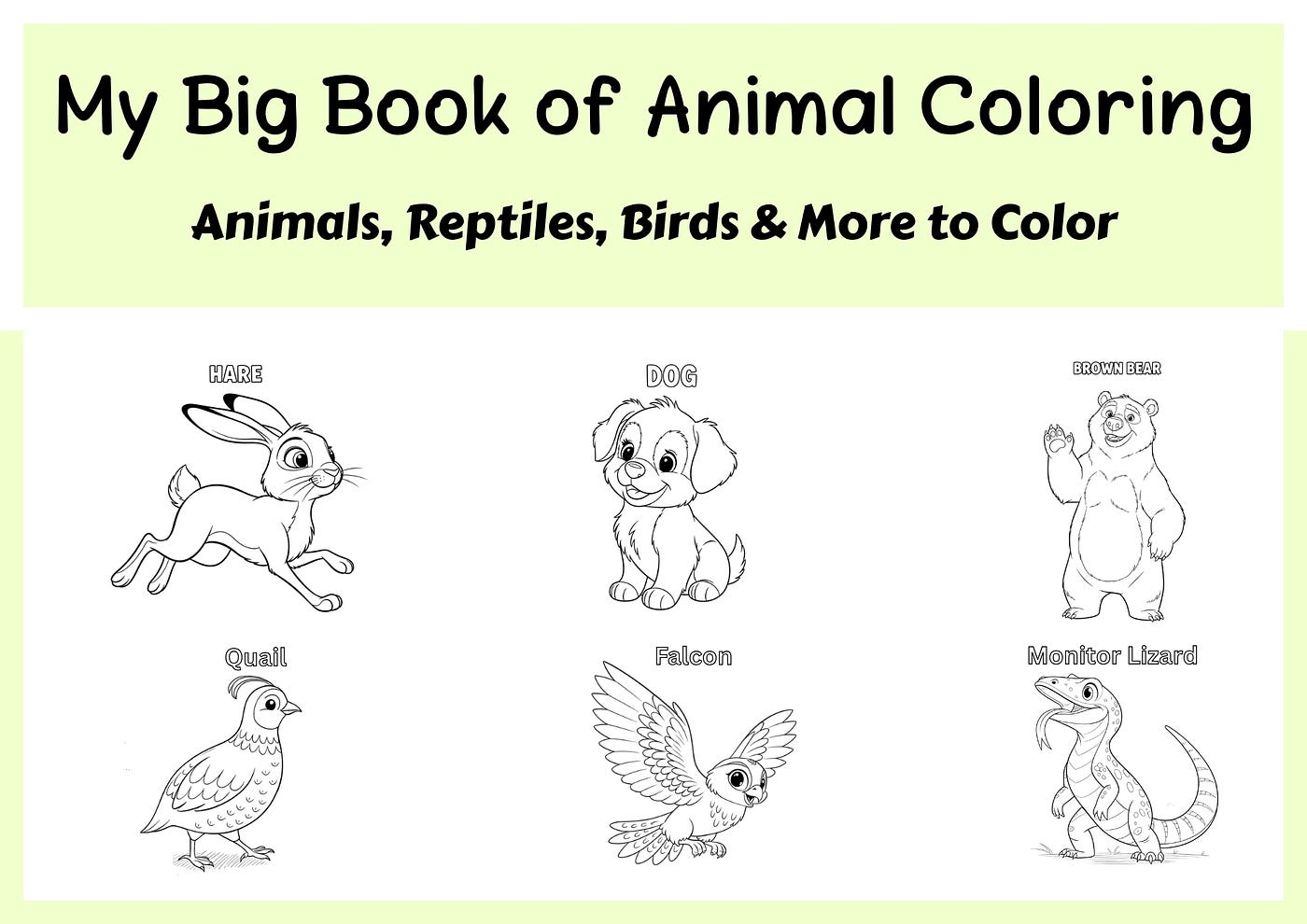 My Big Book of Animal Coloring: A Creative Journey Through the Animal Kingdom