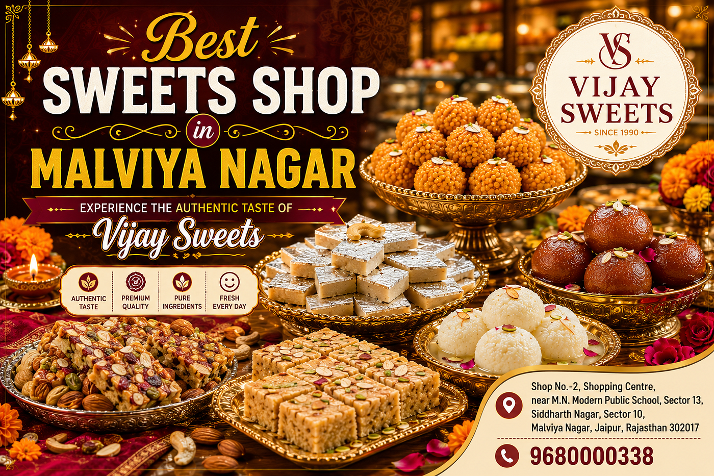 Best Sweets Shop in Malviya Nagar: Discover the Authentic Taste of Vijay Sweets
