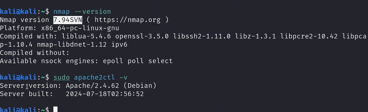 Package installation and version check.