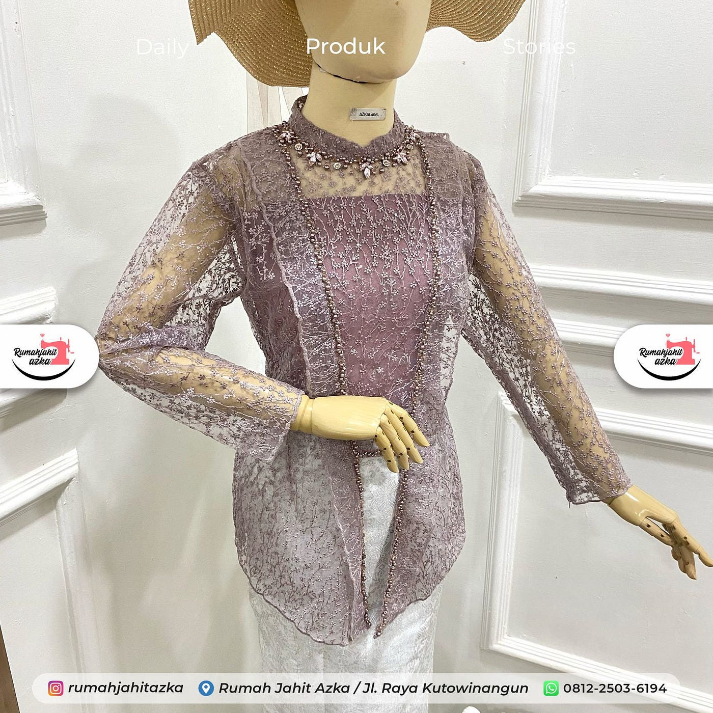 Atasan Kebaya Kutubaru Mix Payet by Rumah Jahit Azka