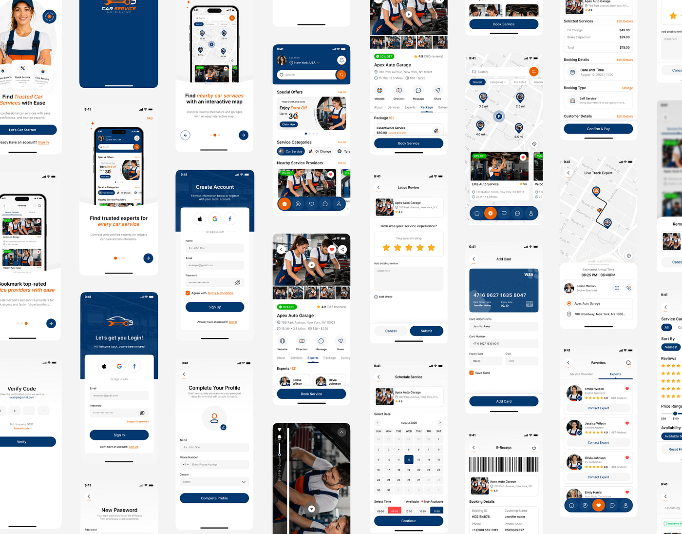 Car Service App UIUX | Car Repair App UIUX