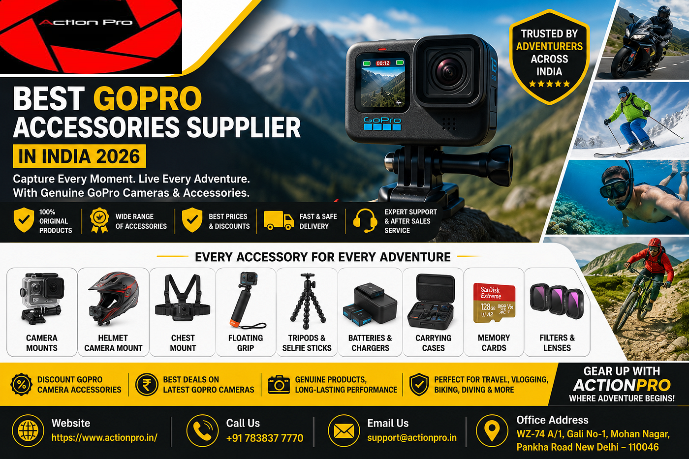 Best GoPro Accessories Supplier in India 2026: Complete Guide to GoPro Cameras, Mounts &…