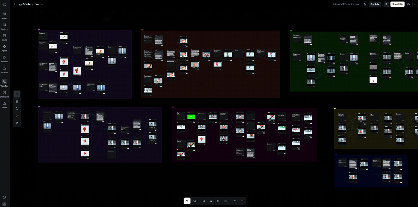 Runway Workflows screen