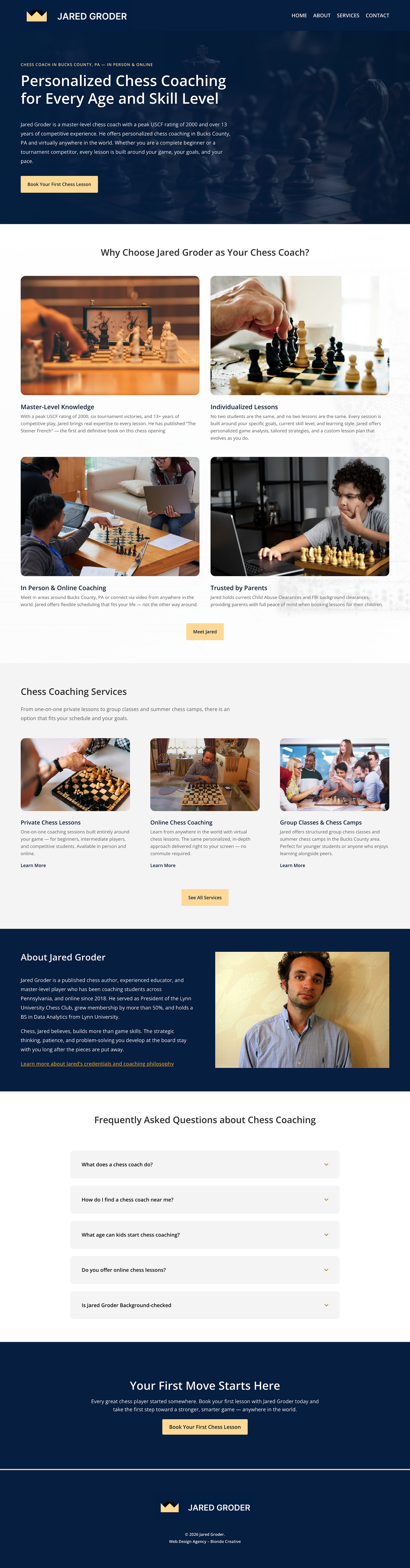 How We Helped a Bucks County Chess Coach Build an SEO-Optimized Website to Grow His Business