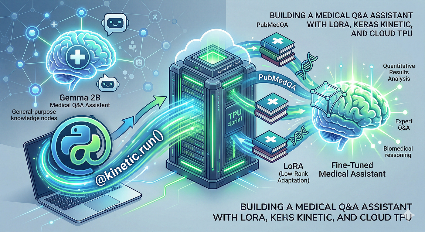 Fine-Tuning Gemma 2B on PubMedQA: Building a Medical Q&A Assistant with LoRA, Keras Kinetic, and…