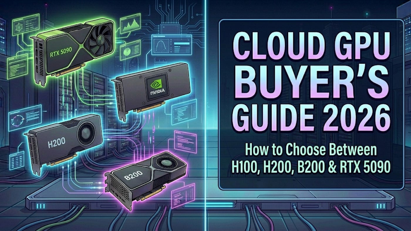Cloud GPU Buyer’s Guide 2026: How to Choose Between H100, H200, B200 and RTX 5090