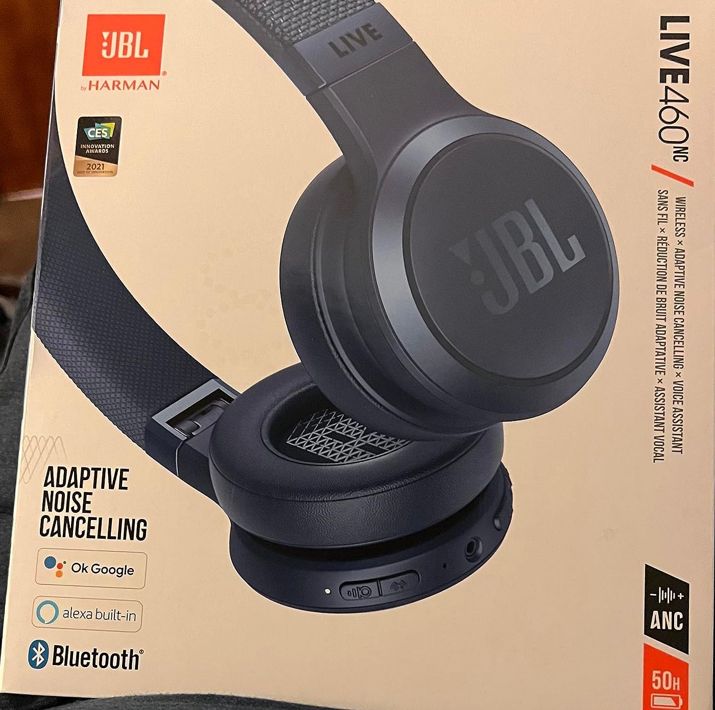 JBL, Live 460NC On-Ear Noise Cancelling Headphones