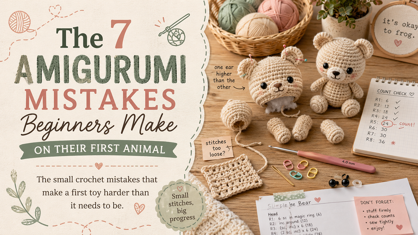 The 7 Amigurumi Mistakes Beginners Make on Their First Animal