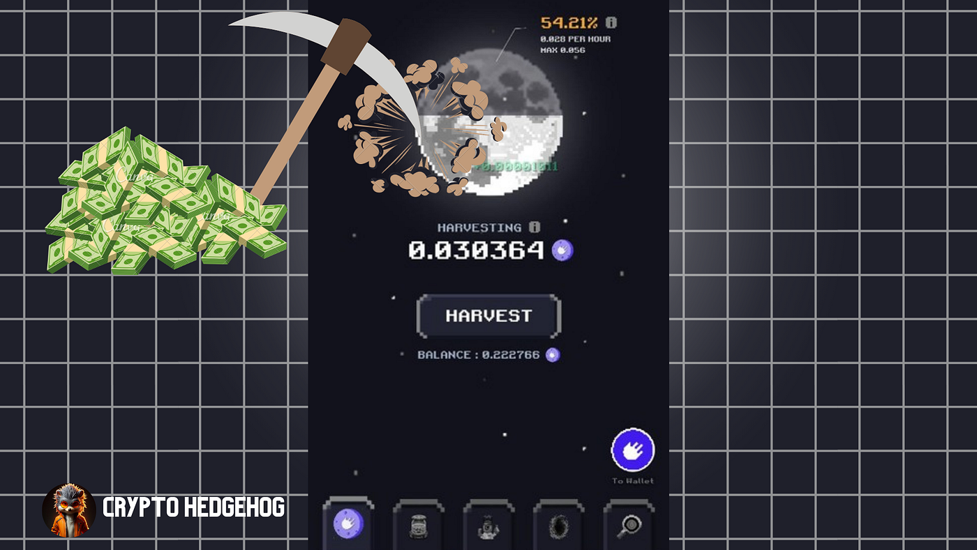Secret under-radar Telegram mining app: Harvest Moon | by CryptoHedgehog |  Medium
