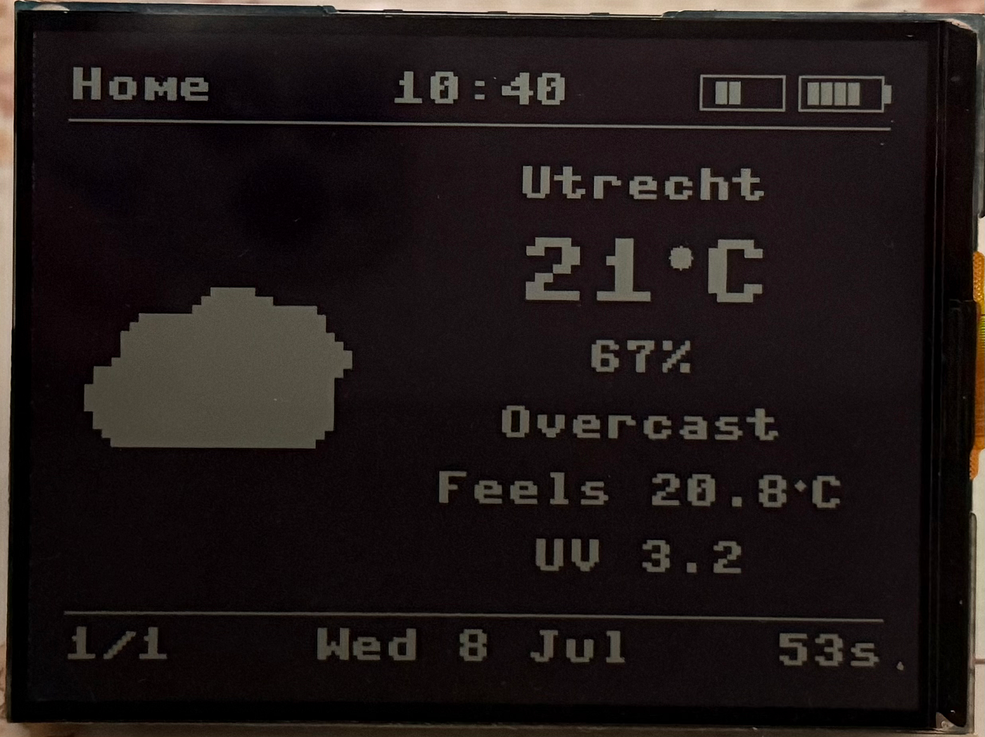 Building a Weather Home Screen on a Reflective LCD (MicroPython, ESP32-S3)