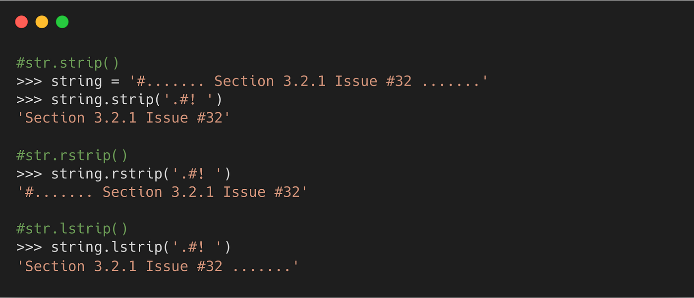 Как удалить символ из строки python