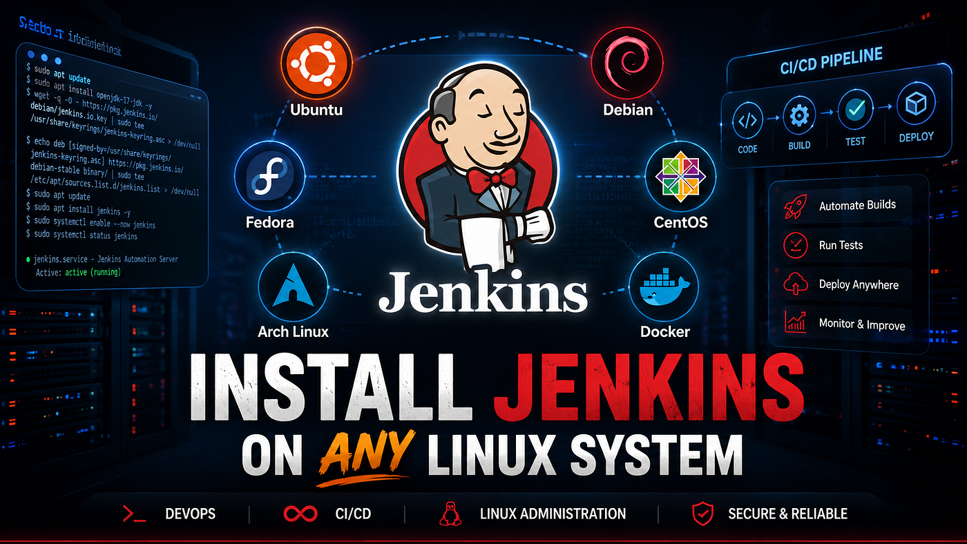 How to Install Jenkins on Ubuntu, CentOS, Fedora, Arch & Docker