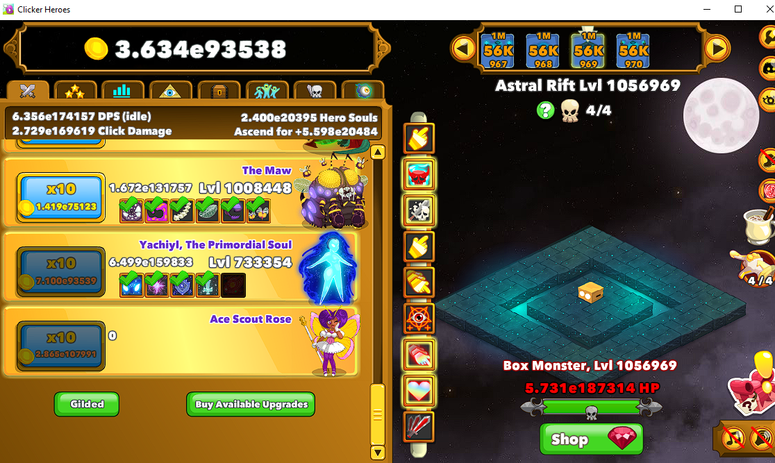 Reaching zone 1 million in Clicker Heroes