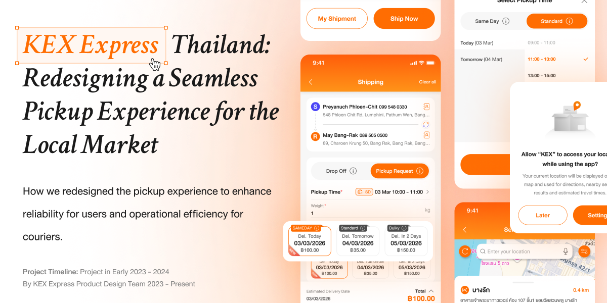 KEX Express — Redesigning a seamless pickup experience