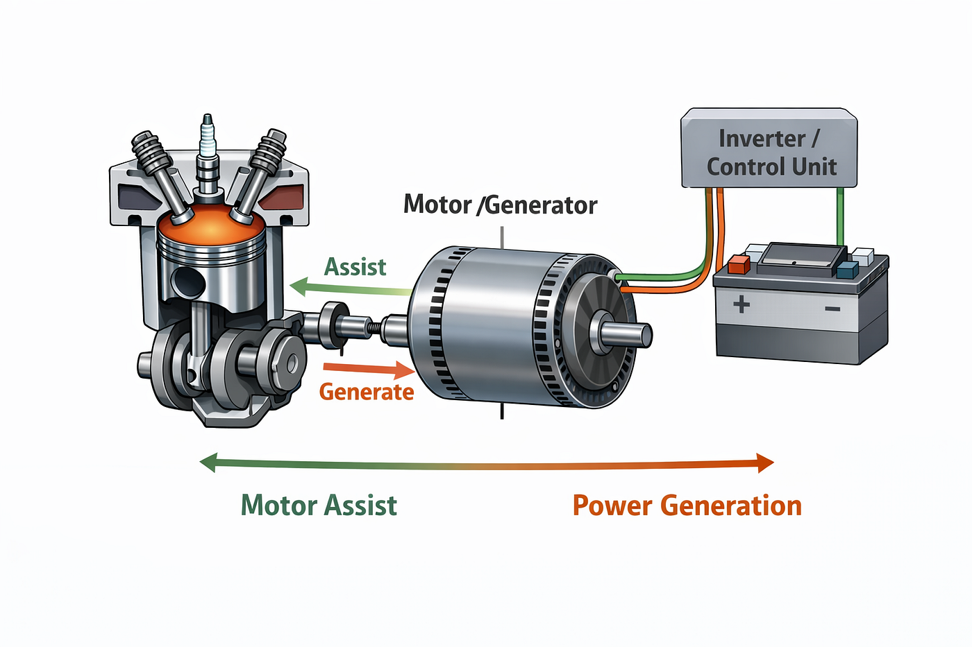 Whats the point of a electric-hybrid stroke 4 stroke ICE ?
