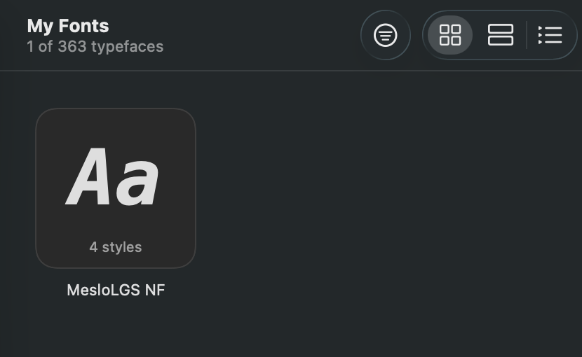 MacOS Font Book My Fonts Screen
