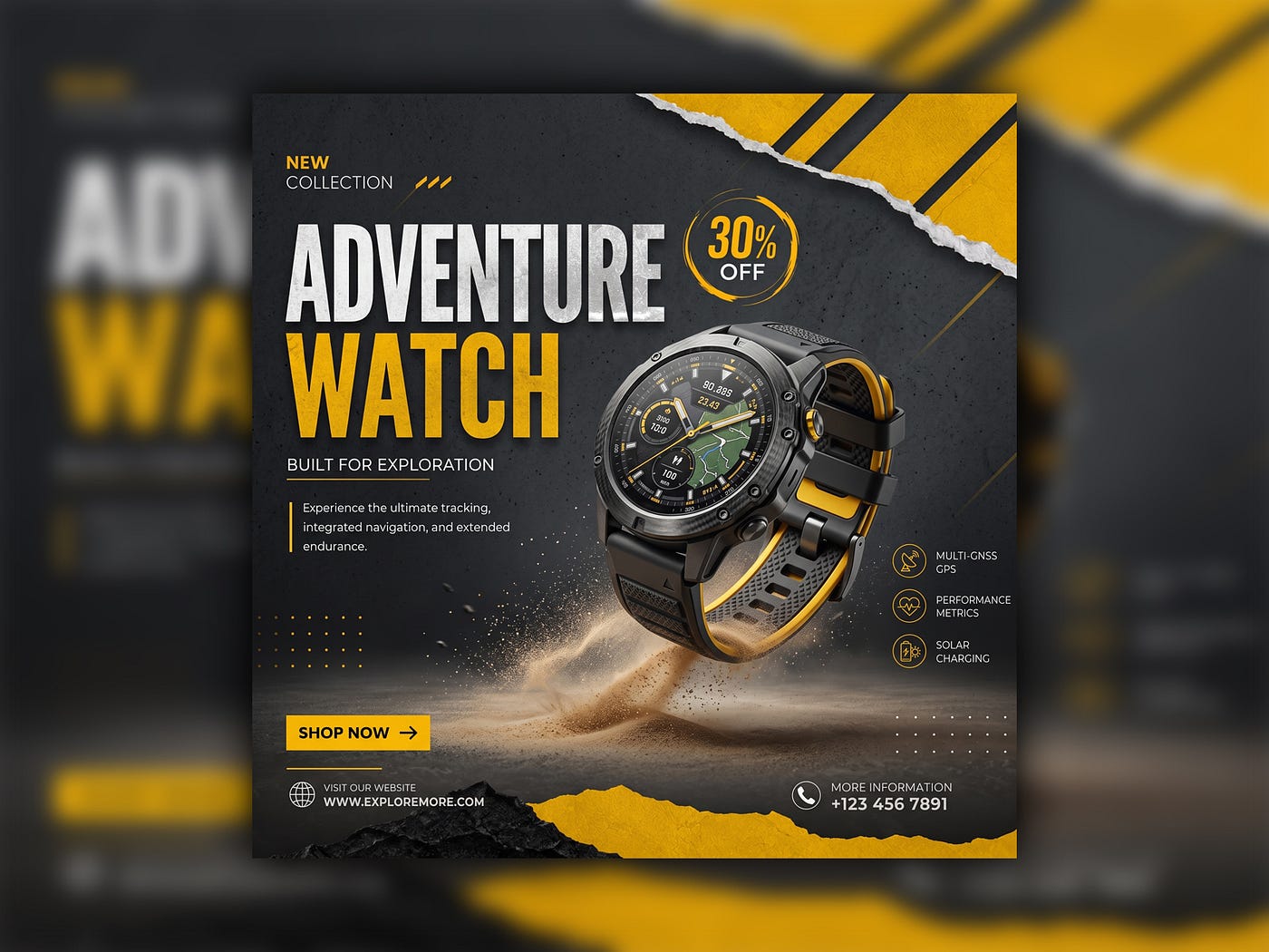 Modern Smartwatch Promotional Social Media Post