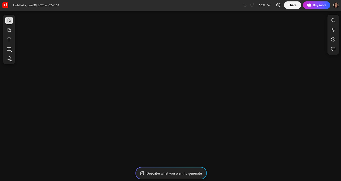 Screenshot of Adobe Firefly Boards