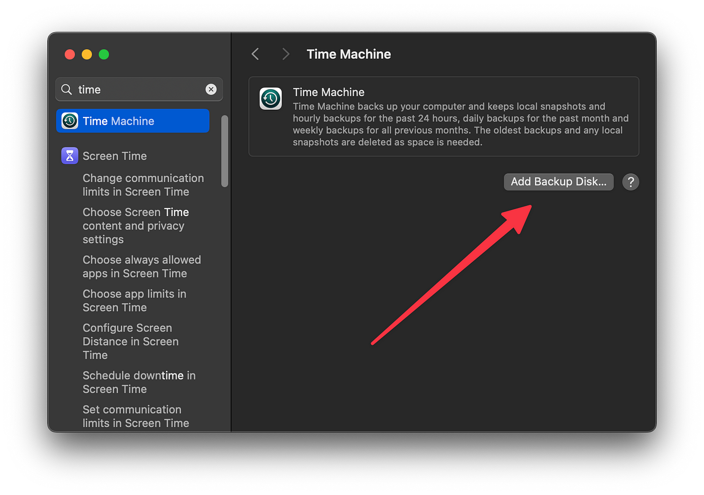 使用时间机器备份 macos 数据