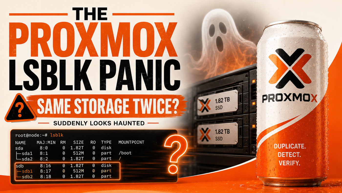 The Proxmox lsblk Panic: When Your Server Shows the Same Storage Twice and Suddenly Looks Haunted
