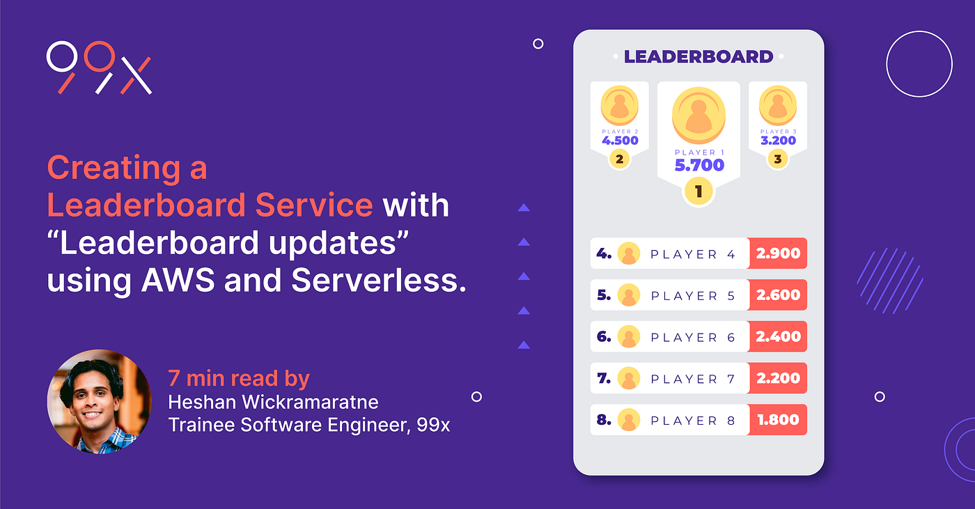 Creating a Leaderboard Service with “Leaderboard updates” using AWS and  Serverless., by Heshan Wickramaratne