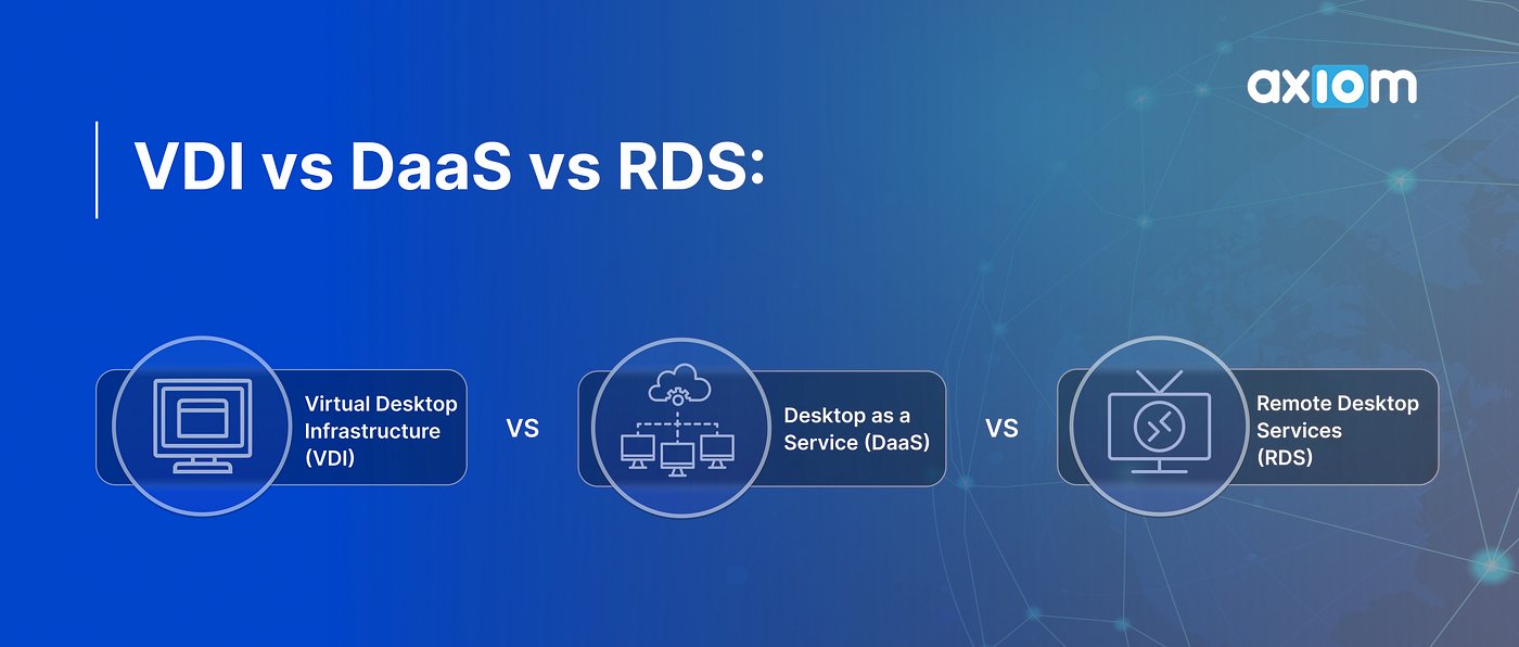 VDI vs DaaS vs RDS: Key Differences and Solution Providers | by Divyarthini  Rajender | Axiom