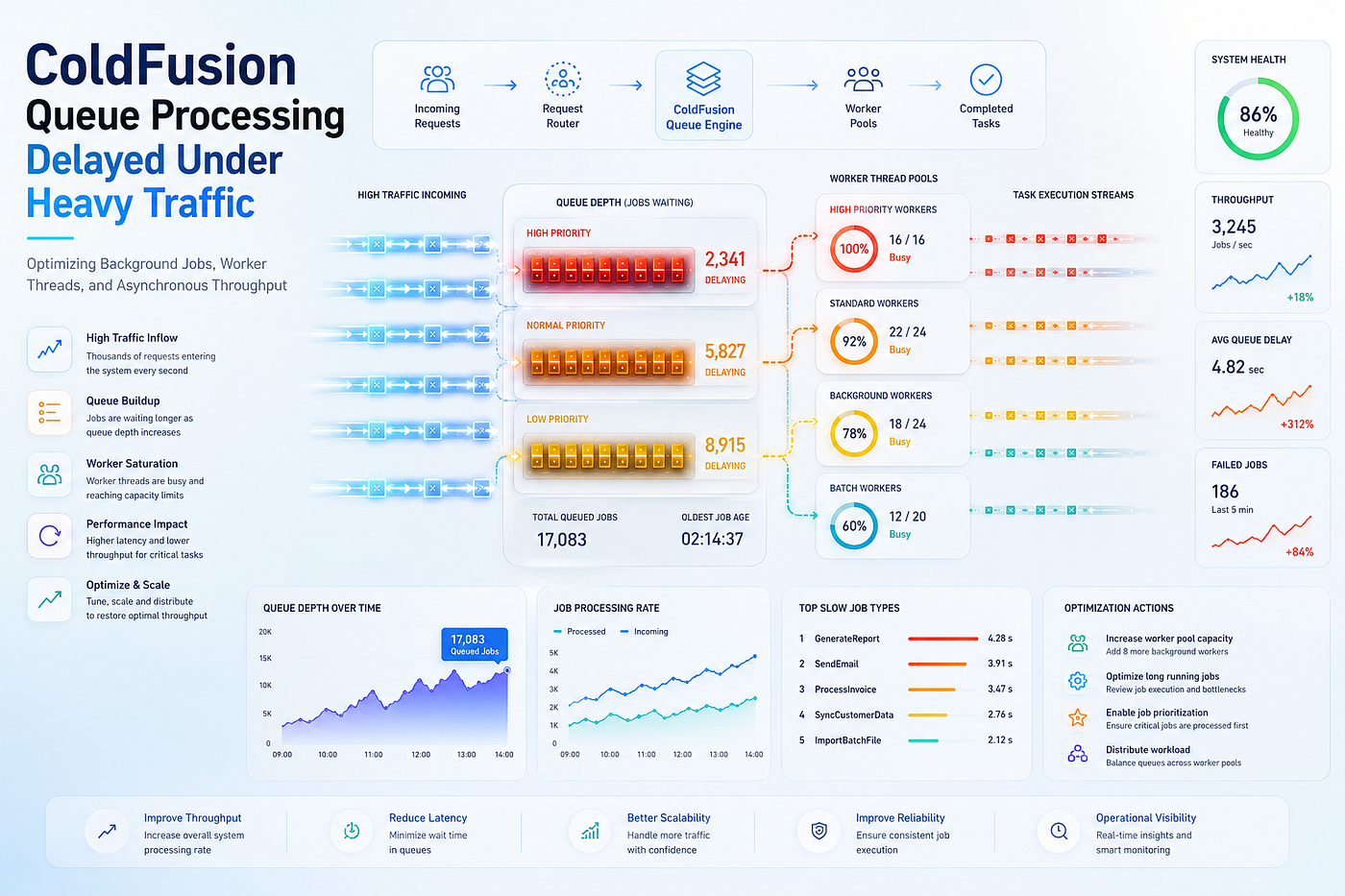 ColdFusion Queue Processing Delayed Under Heavy Traffic
