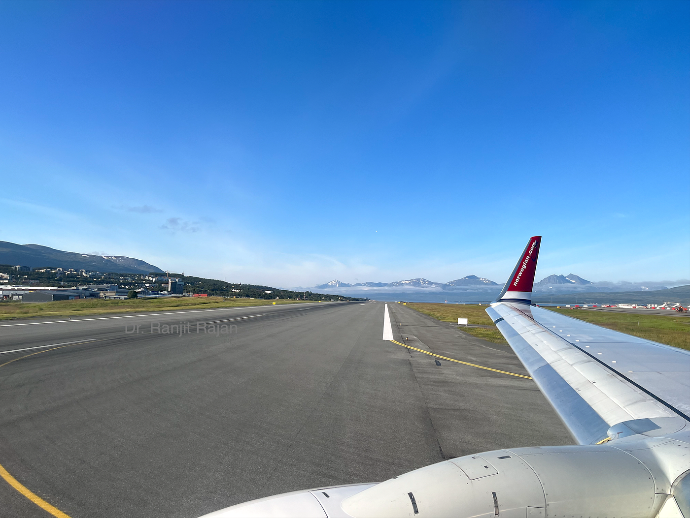 Waiting for our take off from Tromso