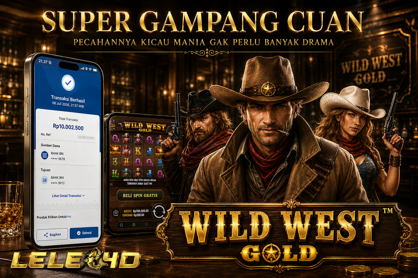 Wild West Gold di Platform LELE4D, Rasakan Sensasi Petualangan Koboi dengan Bonus Free Spin Menarik