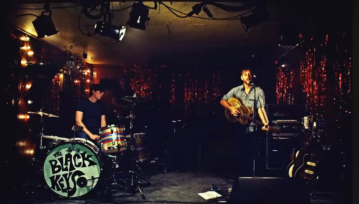 The Black Keys at Springwater from the “Little Black Submarines” music video.