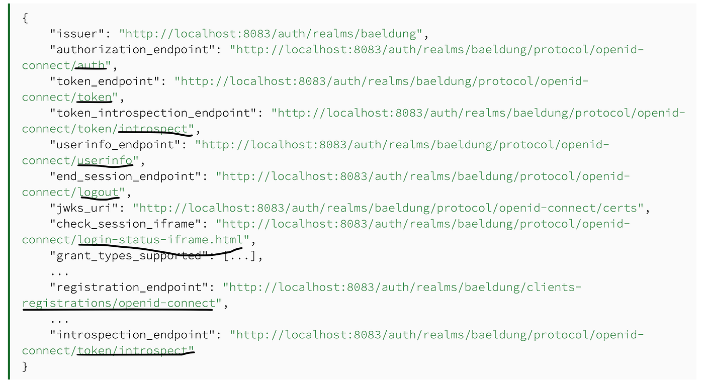 OpenId Connect endpoints