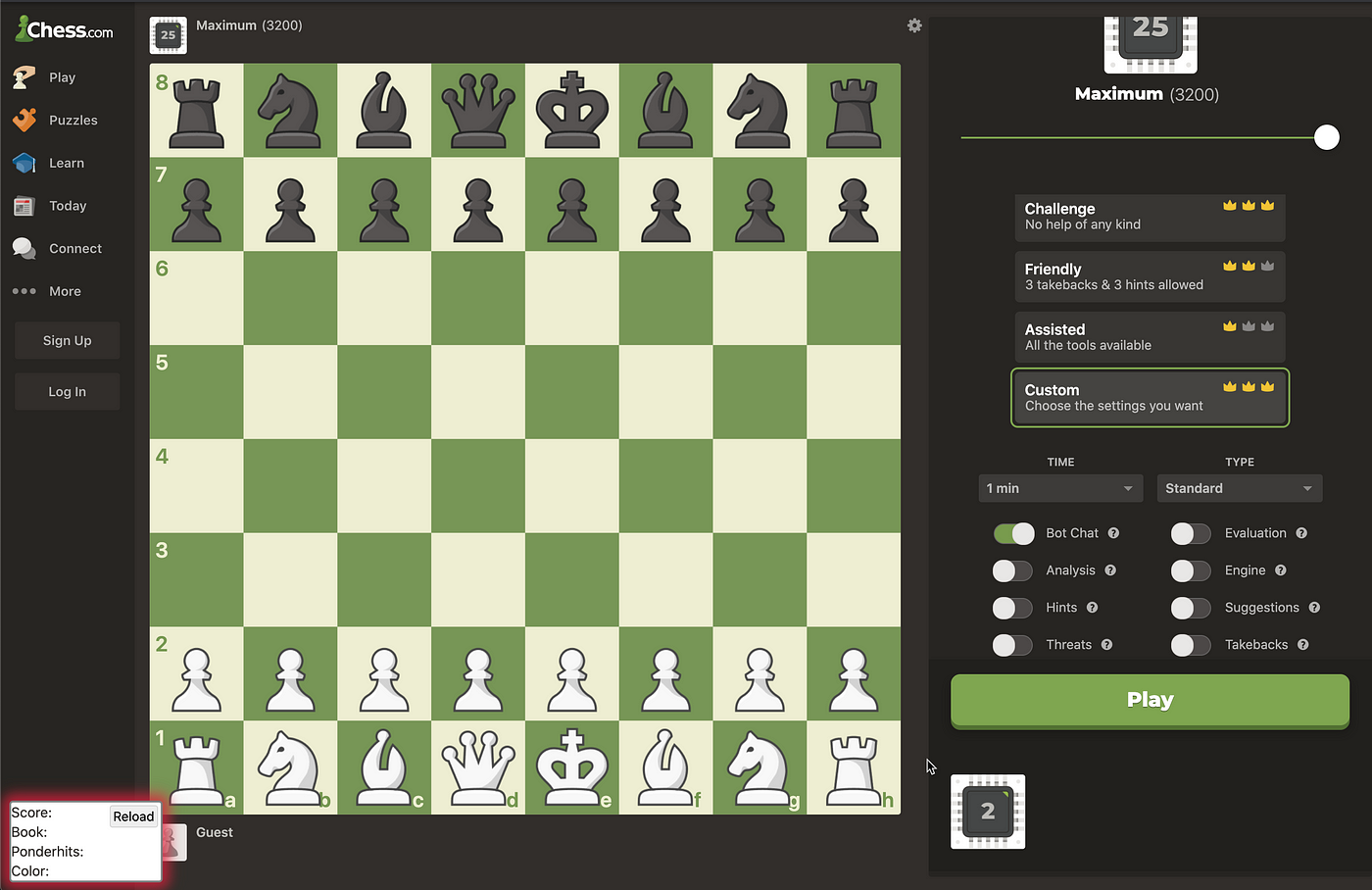 Programming a chess bot for Chess.com, by Lucas Calje