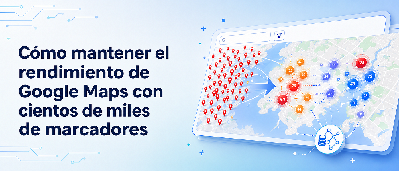 Cómo mantener el rendimiento de Google Maps con cientos de miles de marcadores