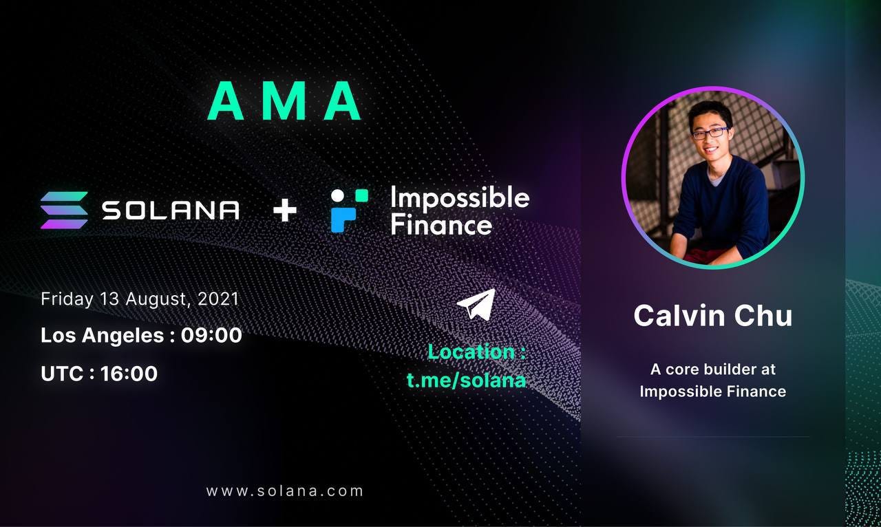 The Impossible AMA Recap w/ Solana | by Impossible Finance | Impossible  Finance | Medium