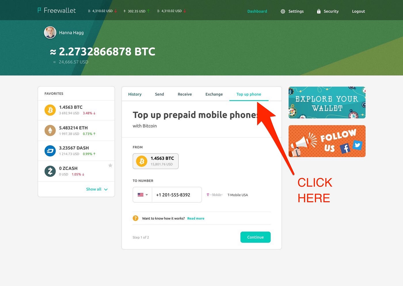 Recharge your phone directly from your wallet with Freewallet | by  Bitrefill | Bitrefill Blog | Medium