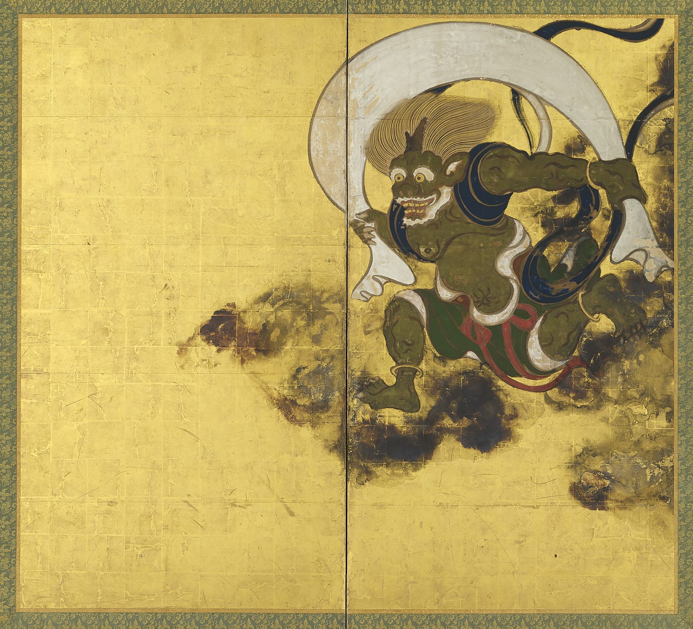 Wind God and Thunder God Screens: Why was it painted on a pair of