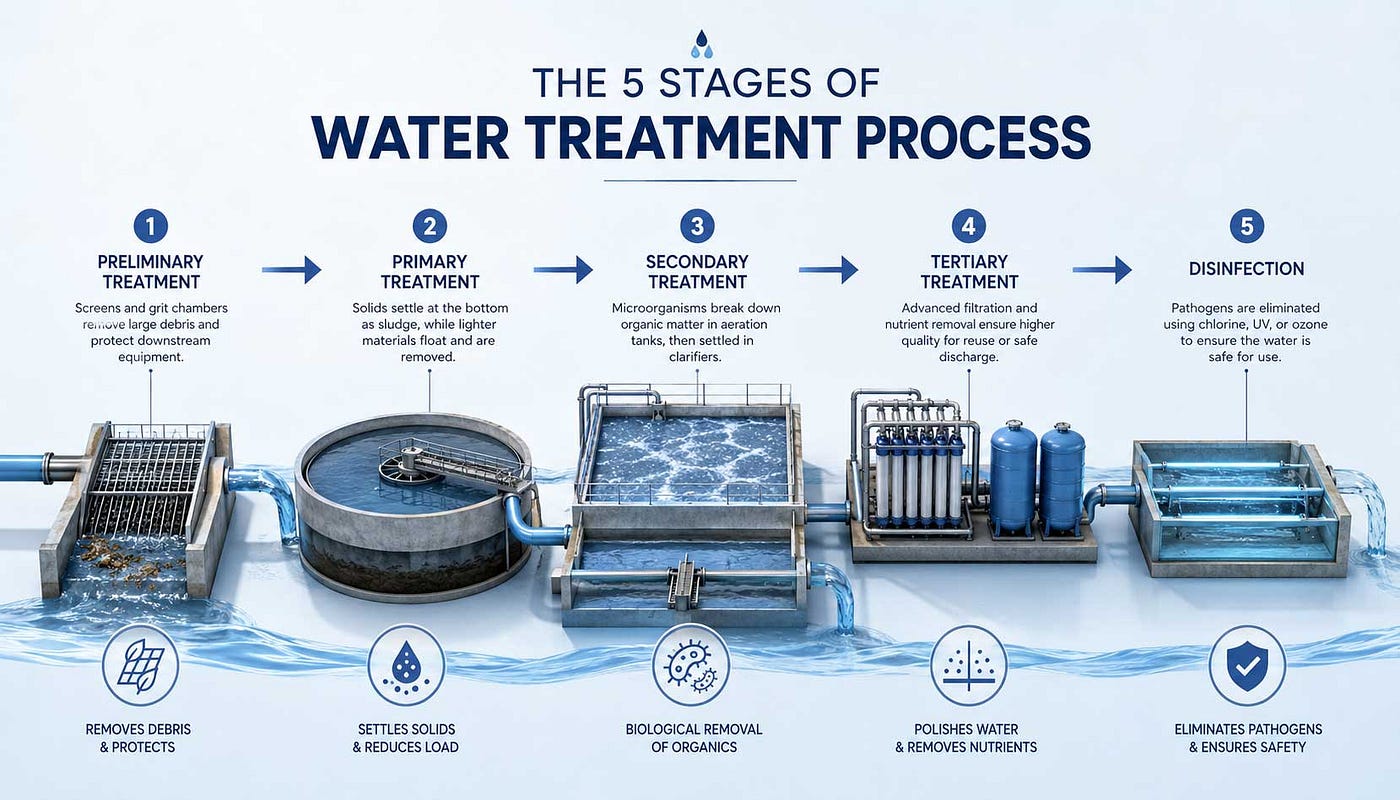 The Water Treatment Process, Explained Step by Step
