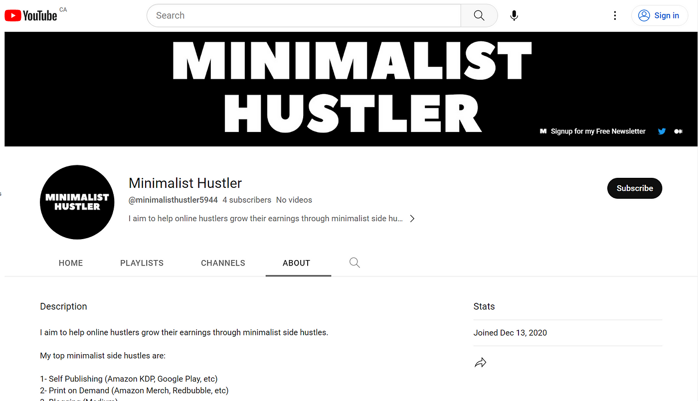 Is YouTube a Minimalist Side Hustle? by Jamie Northrup