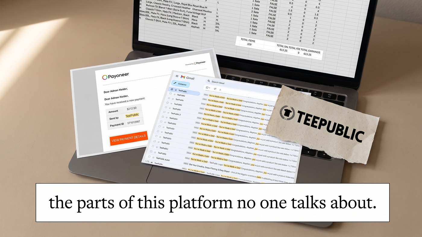 The Truth About TeePublic: What a Year of Uploads and $3,000 in Sales Actually Taught Me