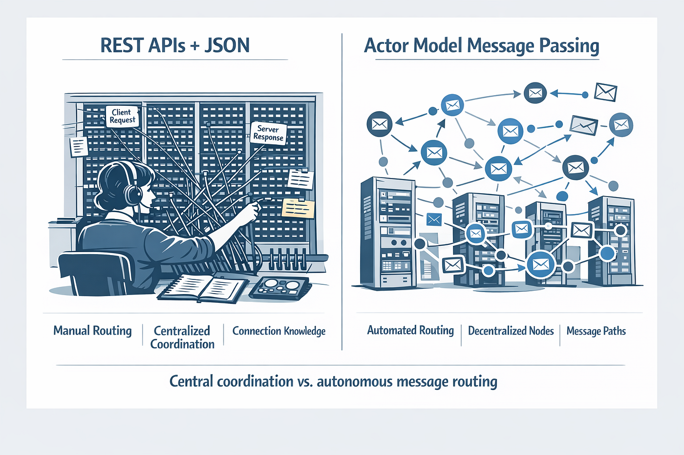 Integrating Web Frontends with API Backends using the Actor Model