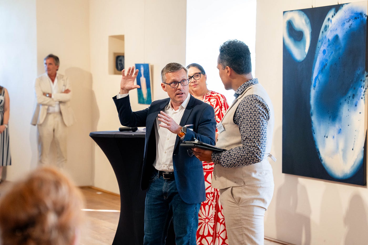 Geir Espekog from BOREAS ETF presenting LUXY, QQCC and POWR to Patrick Dewayne